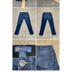 Democracy womens Ab Solution skinny jeans sz 12 high rise blue stretch denim